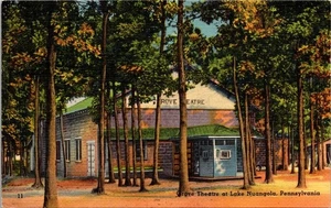 Postkarte Großes Theater am Lake Nuangola Pennsylvania PA - Bild 1 von 2