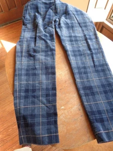Brooks Brothers Herren 36x32 blau kariert Milano Fit Baumwolle Cord Hose - Bild 1 von 7