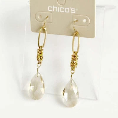 Pendientes colgantes Chicos cristal lágrima llamativos elegantes mujeres fiesta vacaciones joyería Foto 1 de 4