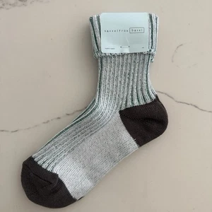 NUEVO CON ETIQUETAS Calcetines Hansel de Basilea Desteñidos Puño Turn Crew en Esmeralda Talla Única - Imagen 1 de 6