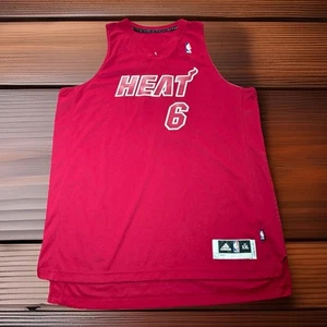 Adidas 2012 NBA Christmas Day Miami Heat LeBron James Jersey 6 Red Hot Men 2XL - Picture 1 of 16