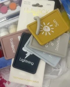 Lila &Jack Teething Flashcards for Babies Toddlers Bpa Free Silicone 3m+ New - Picture 1 of 4