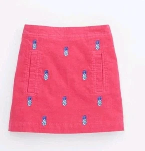 Vineyard Vines Skirt Corduroy Skirt Girls size 12 Pink with Pineapple Pattern - Picture 1 of 6
