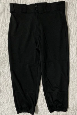 Pantalón de béisbol Rawlings para niños de ajuste clásico con cinturón, grande, negro Foto 1 de 3