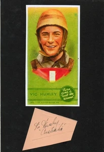 SPEEDWAY - VIC HUXLEY - Resbalón corte firmado + imagen - bueno - Imagen 1 de 1