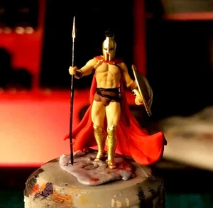3D PRINT 1/64 figure Greek warrior Spartacus fit 1:64 car street stand - Picture 1 of 2