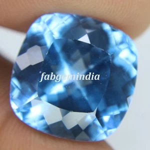 Enorme Cojín Piedras Preciosas Sueltas Color Azul Corte Certificado 12+ Ct Jeremejevita Natural - Imagen 1 de 5