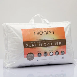 NEW Bianca Relax Right Pure Microfibre Med Profile Pillow - Picture 1 of 1