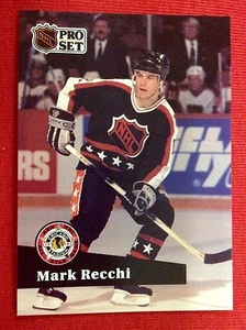 91/92 Mark Recchi Pittsburgh Penguins NHL Hockey All-Star Card Stanley Cup Champ - Picture 1 of 4