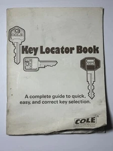 Vintage Locksmith Cole Key Locator Book, 1988 - Imagen 1 de 9