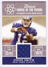 Steve Smith 2007 Bowman Fabric of the Future Card #FF-SS New York Giants 