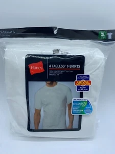 NEW 3 PACK MENS HANES TAG LESS 100% COTTON WHITE SIZE XL MSRP $32 - Picture 1 of 2