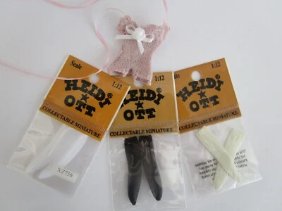 Peluche de seda tejido a mano escala 1:12 para muñeca casa de muñecas adulta de 5,5 pulgadas + medias Foto 1 de 4