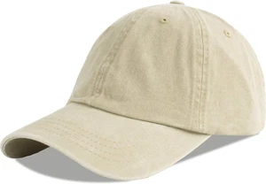 Unisex Baseball Cap 100% Cotton Fits Men Women Washed Denim Adjustable Dad Hat - Picture 1 of 7