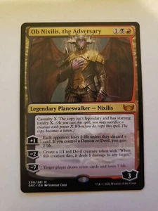 1x Ob Nixilis the Adversary Streets of New Capenna NM Mythic Rare MTG Magic x1 - Picture 1 of 1