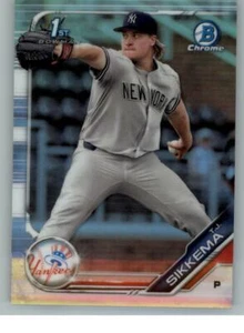 2019 Bowman Chrome Draft Refractors #BDC34 T.J. Sikkema (ref 129792) - Picture 1 of 2