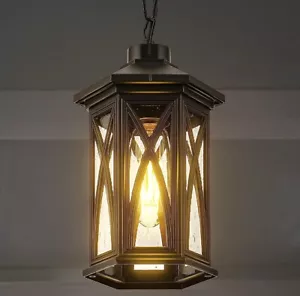 Hopejoy Outdoor Pendant Light, Modern Sand Black Outdoor Hanging Porch Light - Picture 1 of 6
