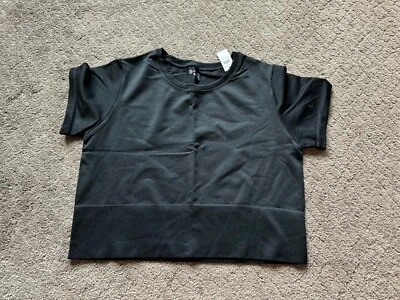 Top Aerie para mujer negro activo manga corta negro talla XL $34,95 Foto 1 de 4