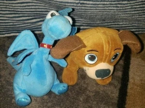Lote 2 TY Disney Doc McStuffins Stuffy Dragon & Findo Perro Peluche Animal 6" - Imagen 1 de 3