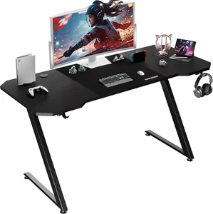 Gaming Tisch 120x60cm – Hochwertiger Carbon-PC-Tisch für Streamer & Gamer mit pr - Bild 1 von 6