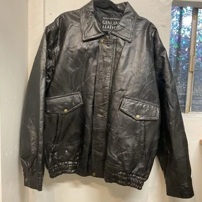 Chaqueta de cuero genuino vintage Napoline Leather Outfitters talla XL Foto 1 de 4