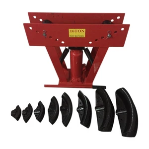 Hydraulic Pipe Bender 16 Ton Portable Heavy Duty Metal Steel Bending 8 Dies - Picture 1 of 8