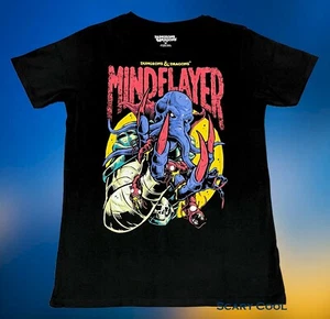 New Dungeons & Dragons Mind Flayer Men's Black Vintage T-Shirt - Picture 1 of 2