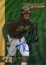 2001 Edmonton Trappers CASEY BLAKE Signed Card autograph AUTO INDIANS DODGERS