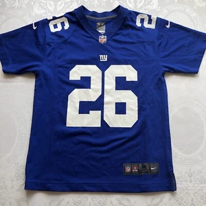 Nike Blue/White Jersey NFL Youth Size M (8-10) New York Giants 26 Saquon Barkley - Picture 1 of 17
