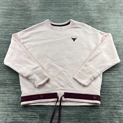 Under Armour Sweatshirt Size M Womens Blood Sweat Respect Crop Rock Project Pink - Image 1 of 4