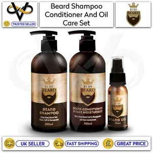 By My Beard Care Set Shampoo, Öl, Conditioner & Feuchtigkeitscreme Herren Gesichtsbehaarung