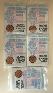 5 Sealed Packs 1989 North Carolina Michael Jordan 1st Edition College Rookies  - Picture 1 of 2