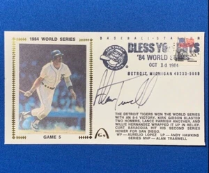 ALAN TRAMMELL SIGNED 1984 WORLD SERIES FDC DETROIT TIGERS Last Game 5 PSA DNA - Picture 1 of 3