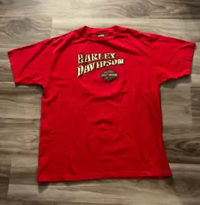 Camiseta roja de colección Harley-Davidson Austria Vienna Fischer para hombre XL gráfica T HD - Imagen 1 de 8