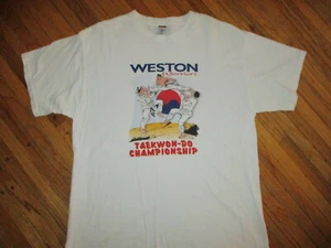 vtg WESTON WARRIORS TAEKWON-DO CHAMPIONSHIP T SHIRT Martial Arts 80s 90s XL - Picture 1 of 3