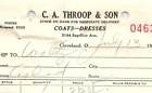 1937 C.A. THROOP &amp; SON COATS-DRESSES CLEVELAND OHIO BILLHEAD STATEMENT Z1349