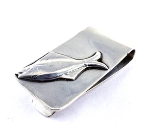 TAXCO MEXICO TD-41 Vintage 925 Sterling Silver Fish Money Clip Trout Salmon Bass - Picture 1 of 7
