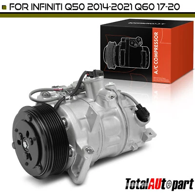 New A/C Compressor with Clutch for INFINITI Q50 2014-2021 Q60 17-20 V6 3.0L 3.7L - Image 1 of 4
