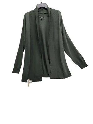Cárdigan Suéter Mujer Alfani Talla XL Verde Frente Abierto Manga Larga Nuevo M320 Foto 1 de 4