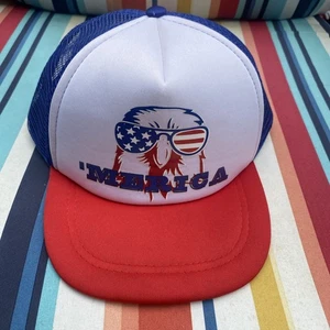 Vintage Style ‘Merica Eagle Trucker Hat Cap Multi One Size Mesh Back Adjustable - Picture 1 of 5