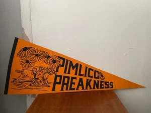 Vintage Pimlico Preakness Baltimore Horse Racetrack Authentic Full-Size Pennant - Picture 1 of 5