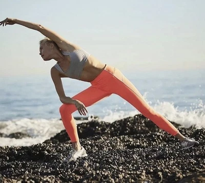 Free People Movement You're A Peach Leggings (Peach) Large  MSRP $98 - Image 1 of 4