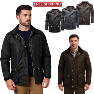 Game Barker Antique Wax Jacket - Premium Quality British Waxed Jacket S - 2XL - Picture 1 of 12