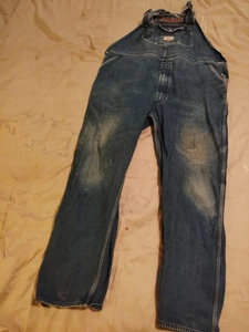 Round House Latzhose Herren 48x34 blau Denim Carpenter Loop #5 - Bild 1 von 10