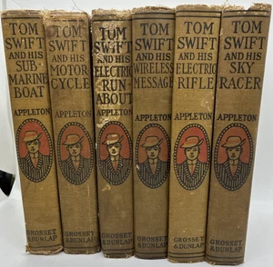 Vintage TOM SWIFT + JR lot of 14 HC by Appleton, 1910s, 20s, & 50s     WH 80315A - Bild 1 von 24