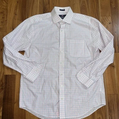 Camisa Cooper Vineyard Vines Hombres Premium 120 Algodón Rosa Azul A Cuadros Manga Larga L Foto 1 de 4