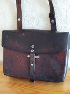 Swiss Army Leather Officer Shoulder Bag 1975. Swiss Army Card Bag. Ammo Bag - Picture 1 of 18