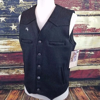Wyoming Traders Mens Oversized Wyoming Wool Western Cowboy Ranch Wear Vest - Image 1 of 4
