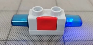 LEGO - Duplo Siren with Light & Sound / Red Button - Light Gray - TESTED - Picture 1 of 1