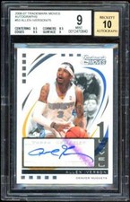 Allen Iverson Card 2006-07 Trademark Moves Autographs #53 BGS 9 (9.5 8.5 9.5 9)